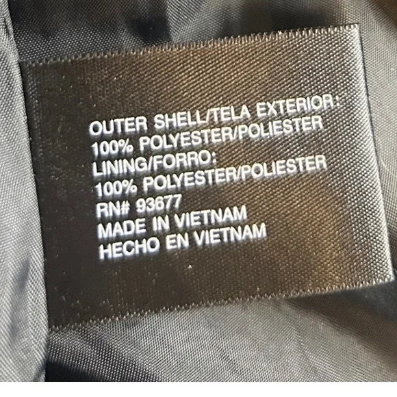 East 5th Black Double Breasted Belted Trench Coat Women Large‎ - Picture 5 of 10